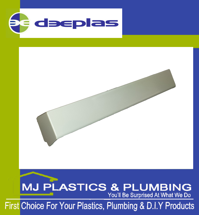Deeplas External Fascia Corner Square Edge 300mm - Deeplas White